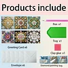 6Pcs Diamond Painting Greeting Card Mandala Diamond Handmade Card Kit