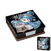 (US Local)5D DIY PU Snowman Diamond Painting Notecard Box Gem Art Sticky Note Holder
