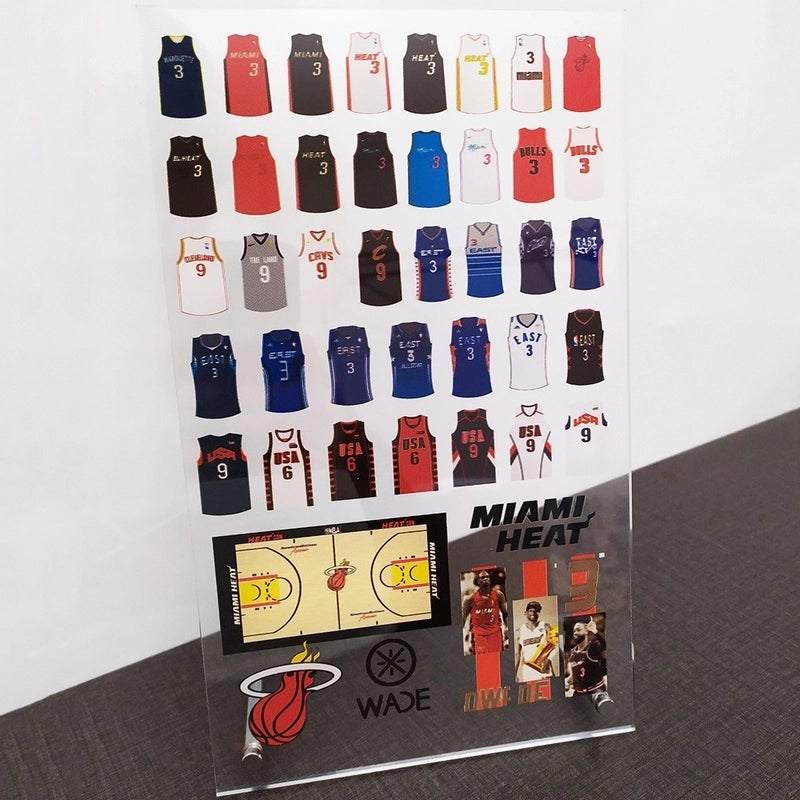 James Curry Nba Basketball Star Acrylic Jersey Decoration Kobe 36-piece Jersey Collection Desktop Decoration