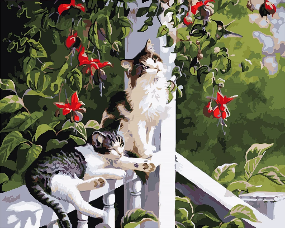 Cat & Dog Paint By Numbers Kits UK WH-1286