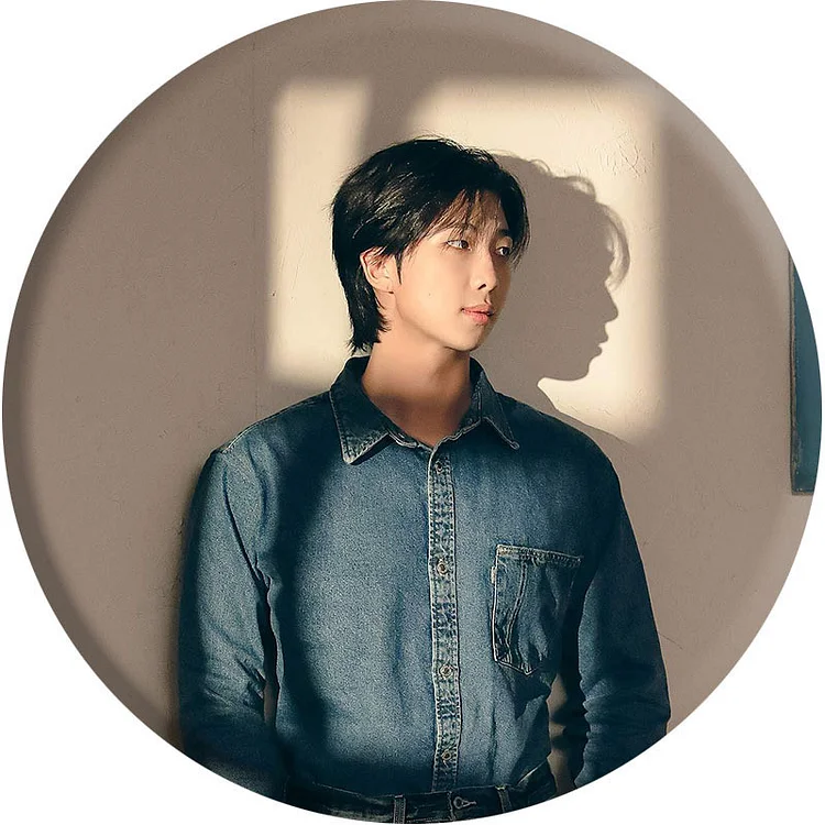 BTS RM Namjoon Indigo Badge Keychain