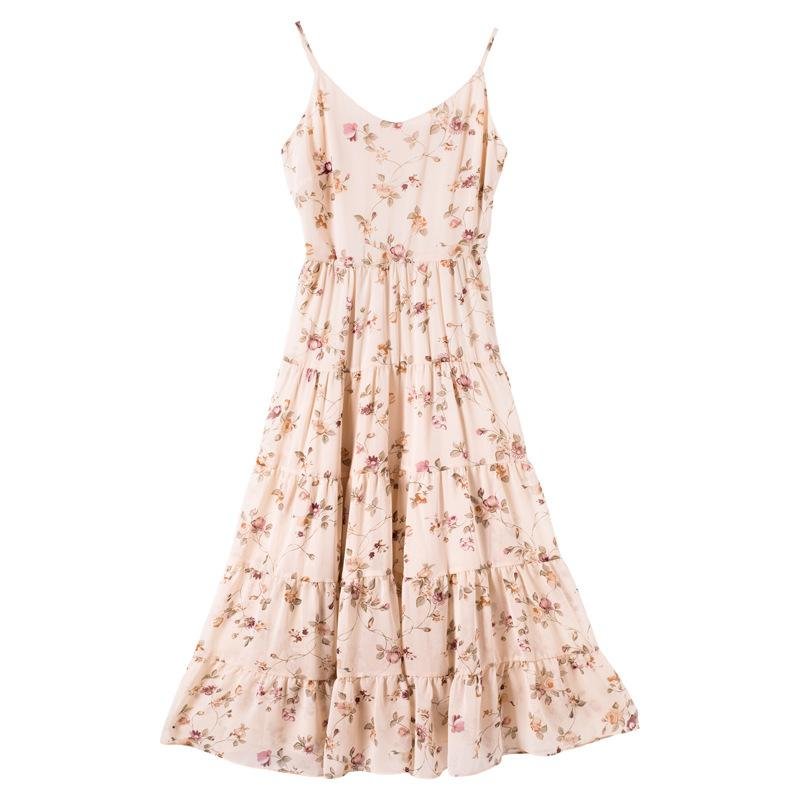 Women's Bohemian Floral Print Long Sling Dress – V-Neck, Ankle-Length, Flowy Maxi For Beach & Vacation - View #11