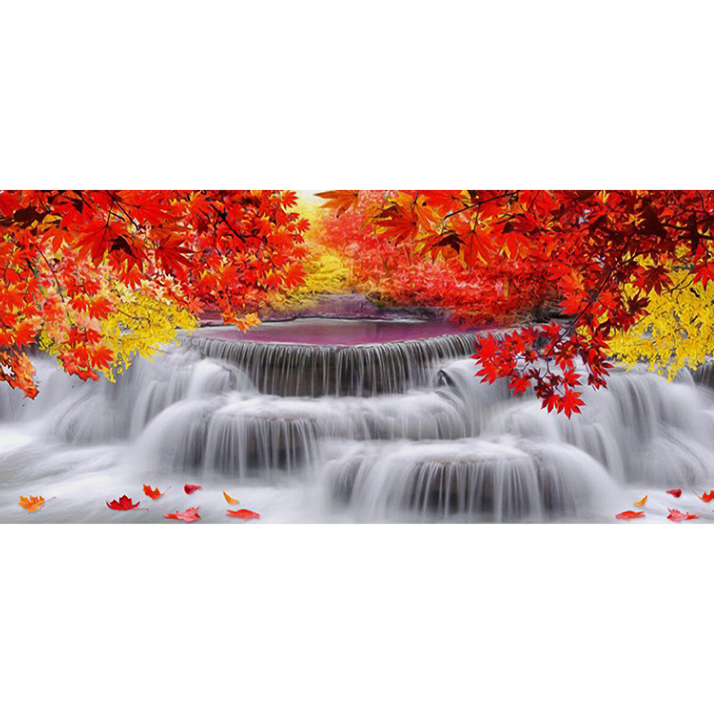 

Maple Waterfall - Round Drill Diamond Painting - 100*50CM (Big Size), 501 Original