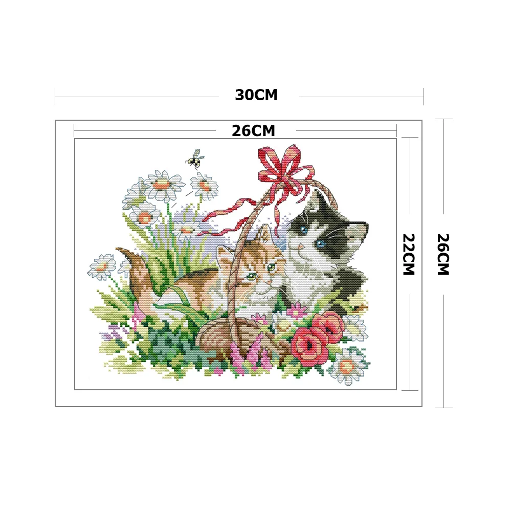 14CT Stamped Cross Stitch - Running Spring(Canvas|30*26CM)