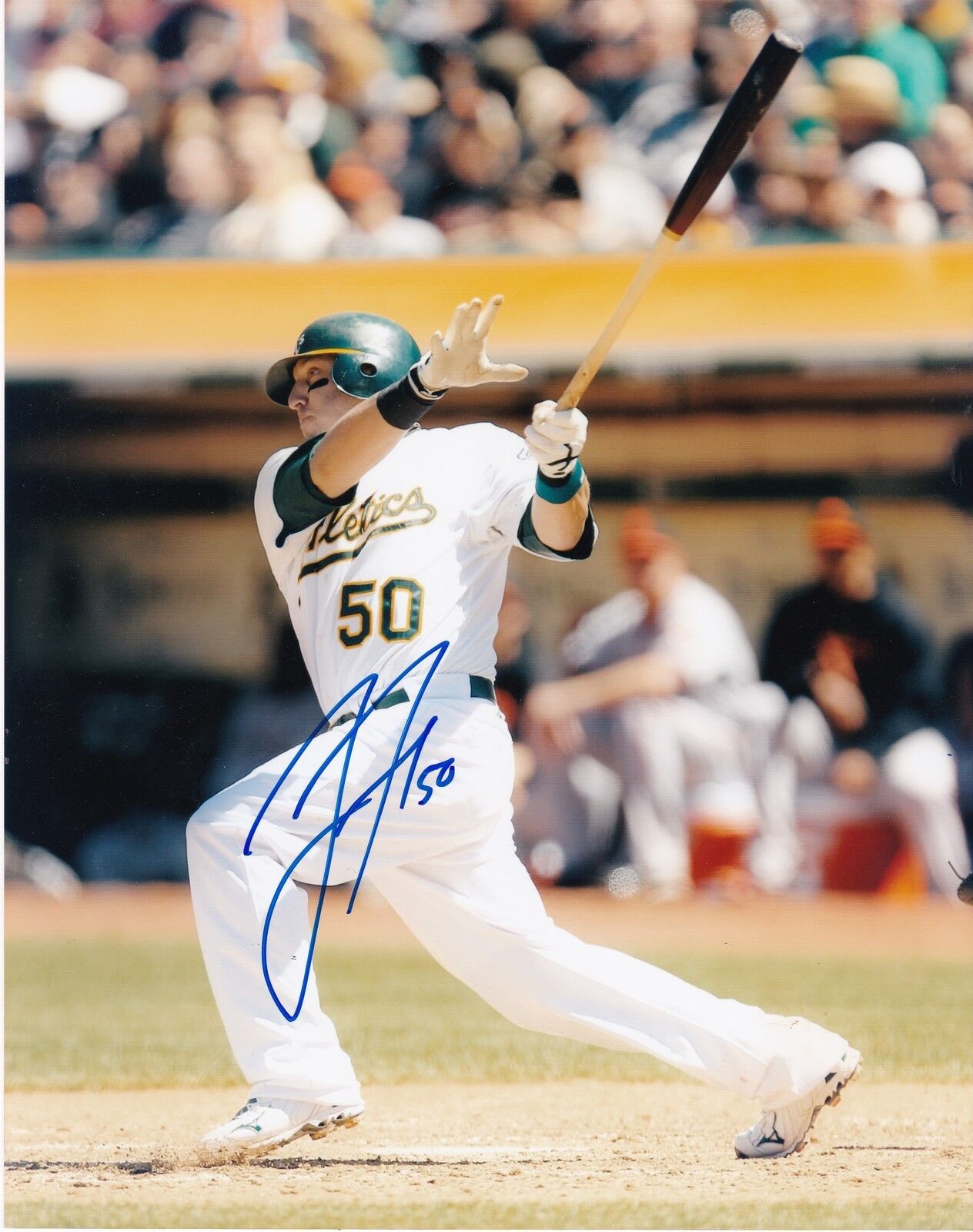 JAKE FOX OAKLAND A'S ACTION SIGNED 8x10