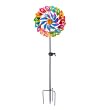 Colorful Feather Spiral Spinner with Faceted Acrylic Beads
