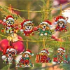 8Pcs Double Side Effect Acrylic Special Shaped Christmas Theme Xmas Trees Hanging Pendant Kits