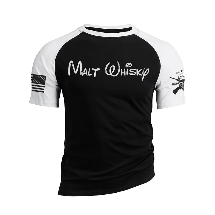 MALT WHISKY GRAPHIC RAGLAN TEE