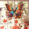 Rose Butterfly Fall 2D Flat DIY Diamond Painting Pendant