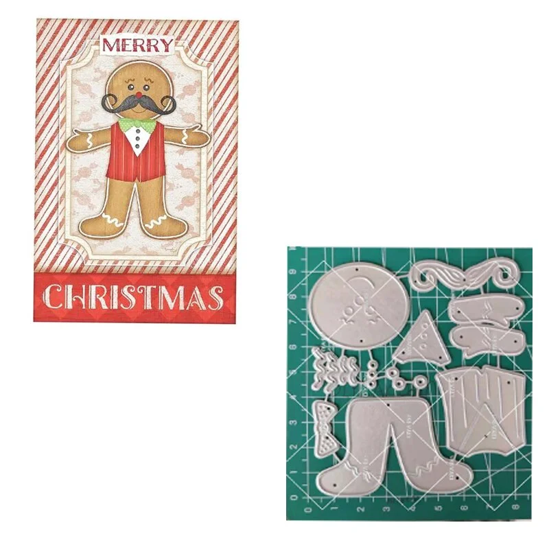 5pcs Gingerbread Cutting Dies Stencil Craft for DIY Christmas Scrapbooking Cut Dies Embossing Paper Birthday