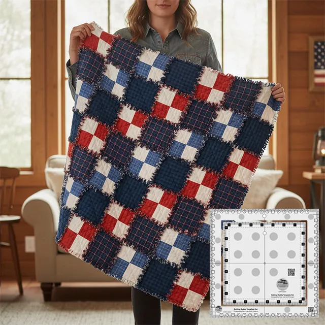 Four-Patch Flannel Rag Quilt Pattern-With Instructions