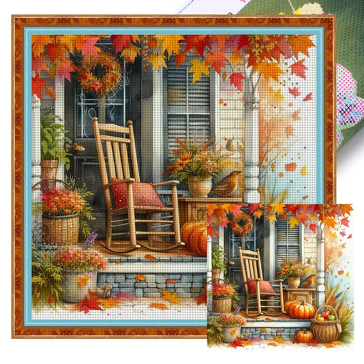 Harvest Season (50*50cm) 11CT Stamped Cross Stitch gbfke