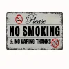 No Smoking & No Vaping - Vintage Metal Signs(12*16Inch) - Warning