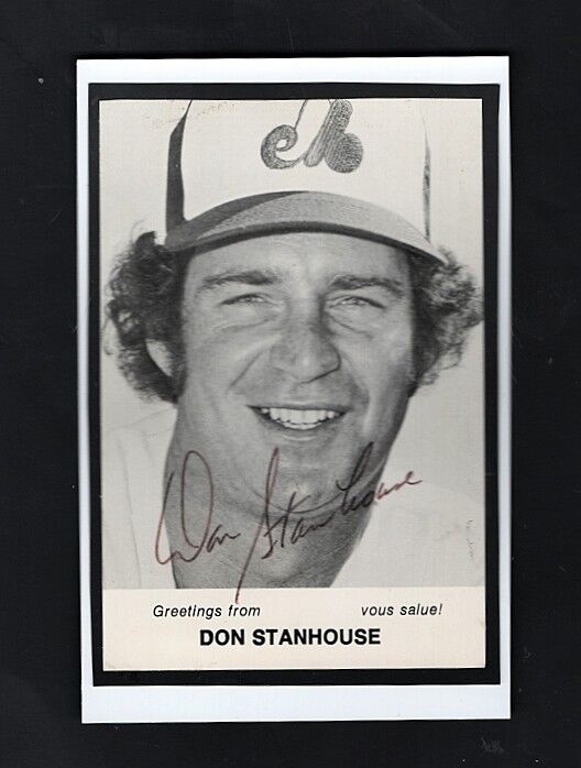 DON STANHOUSE-MONTREAL EXPOS AUTOGRAPHED 4X6 TEAM ISSUED Photo Poster painting