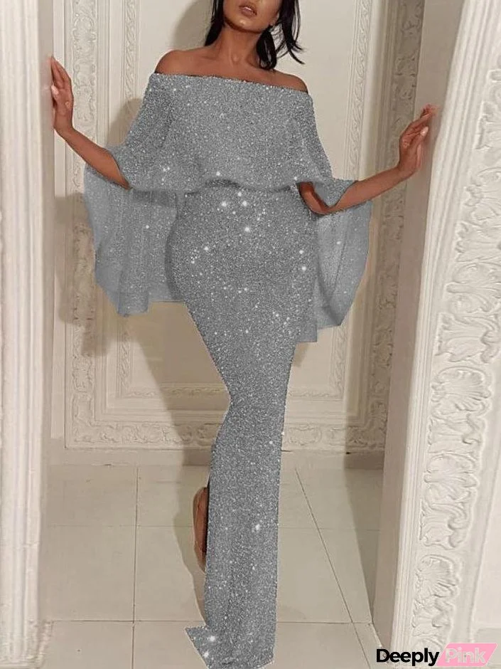 Women Sequin Slim Evening Dress for Women