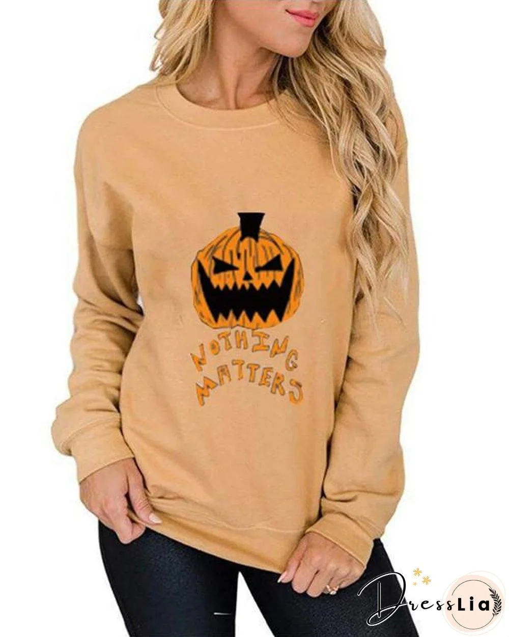 Pumpkin Print Graphic Sweatshirt