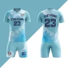 Custom Men's & Women's Football Training Suit Short-Sleeved Soccer Uniform for Students & Teams Automated Cutting