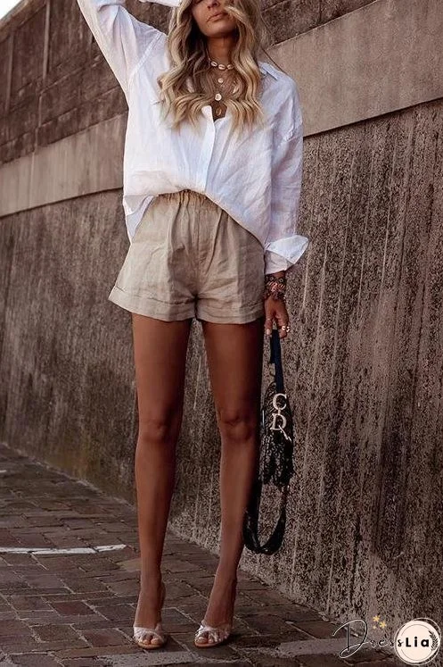 Solid Pockets Shorts