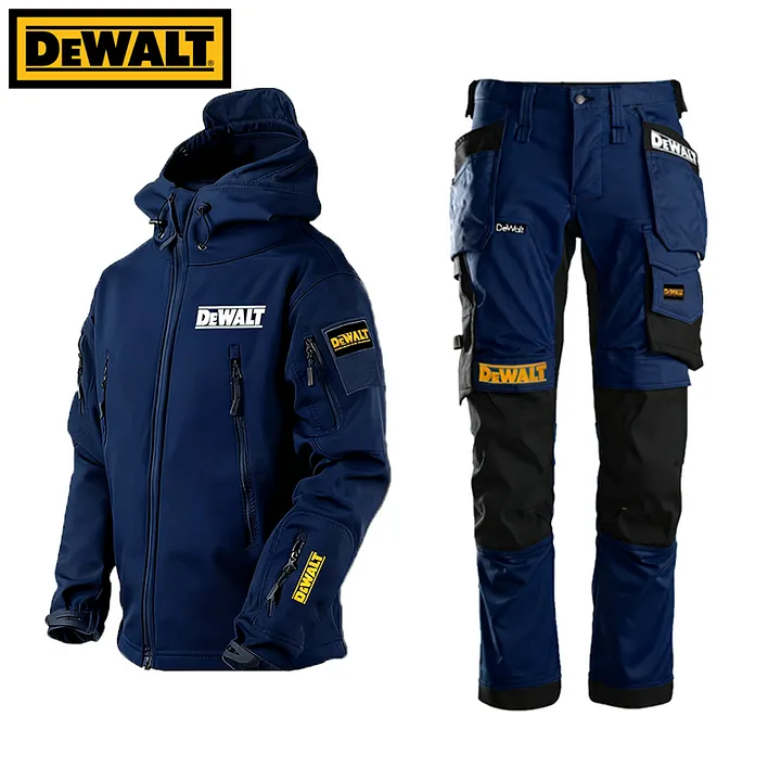 Kurtka i spodnie DEWALT&reg;, wodoodporne i wiatroszczelne, idealne na zimę