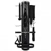 [US Local Warehouse] Vertical Gym Organization for Home Gym Storage Organizer Rack with Lat and Curl Bar Revolving Bars Workout Equipment Storage for 36 Handles & Straps Home Accessories Organization