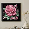 Rosa Rose speziell geformte 5D DIY Teilbohrer Diamanten Punkte Edelsteinkunst-Kits f&uuml;r Erwachsene Anf&auml;nger Wohndekoration Diamanten Gem&auml;lde Edelsteink