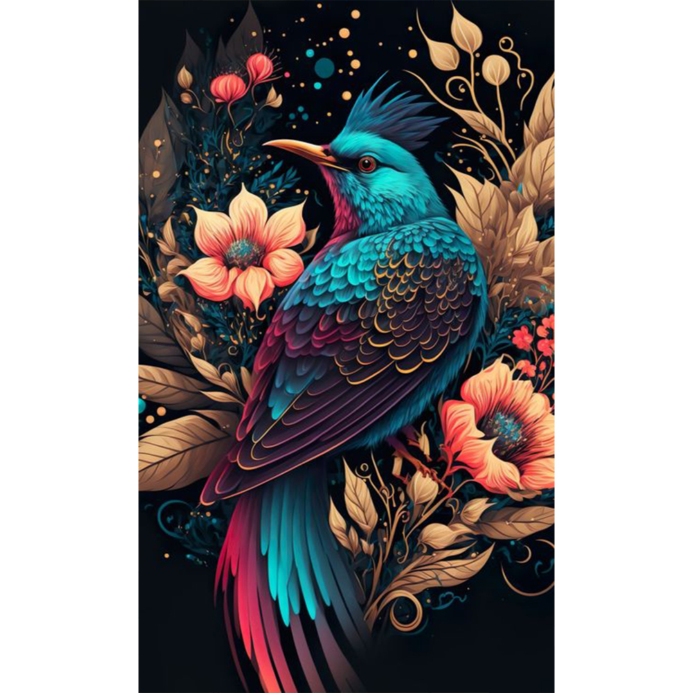 Bird On Flower Branch-Paint by Numbers-16"x24"/40*60cm