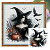 Witch Bat - 11CT Stamped Cross Stitch - 40*40cm - Halloween