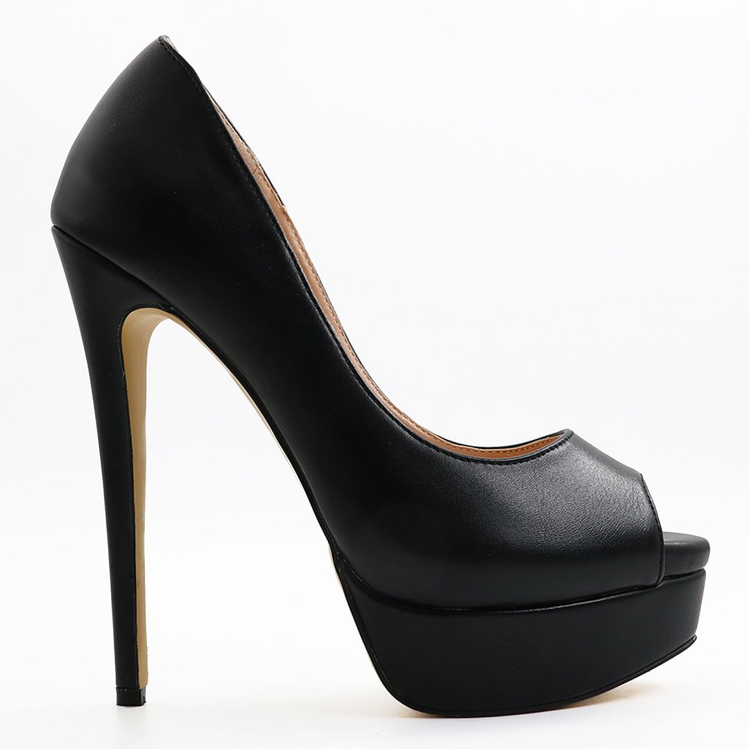 5.9" Platforms Sky High Heels Matte Pumps-vocosishoes