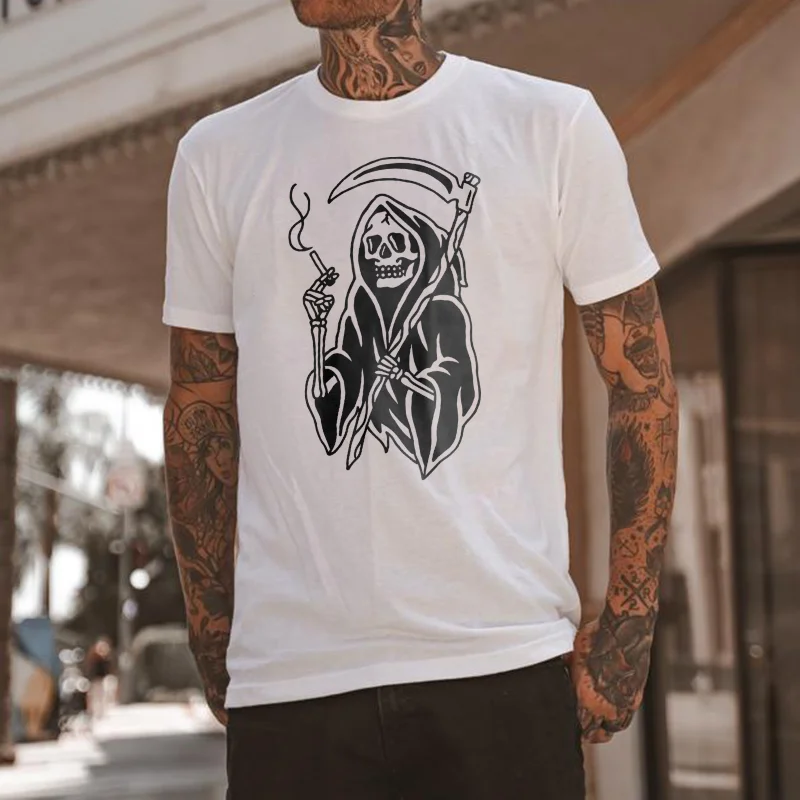 Reaper skull print designer t-shirt - Krazyskull