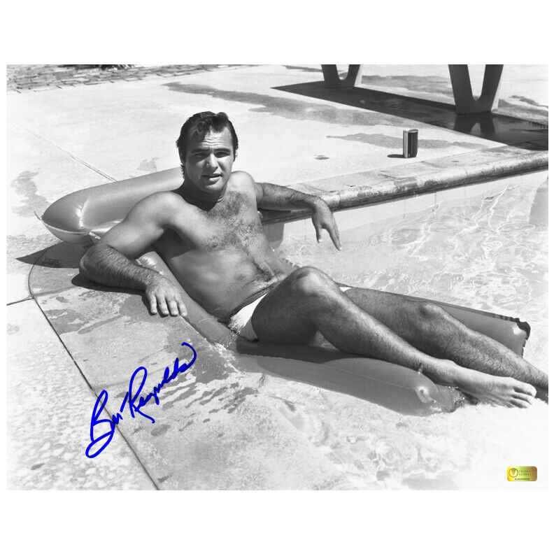 Burt Reynolds Autographed Pool Party 11x14 Photo Poster painting