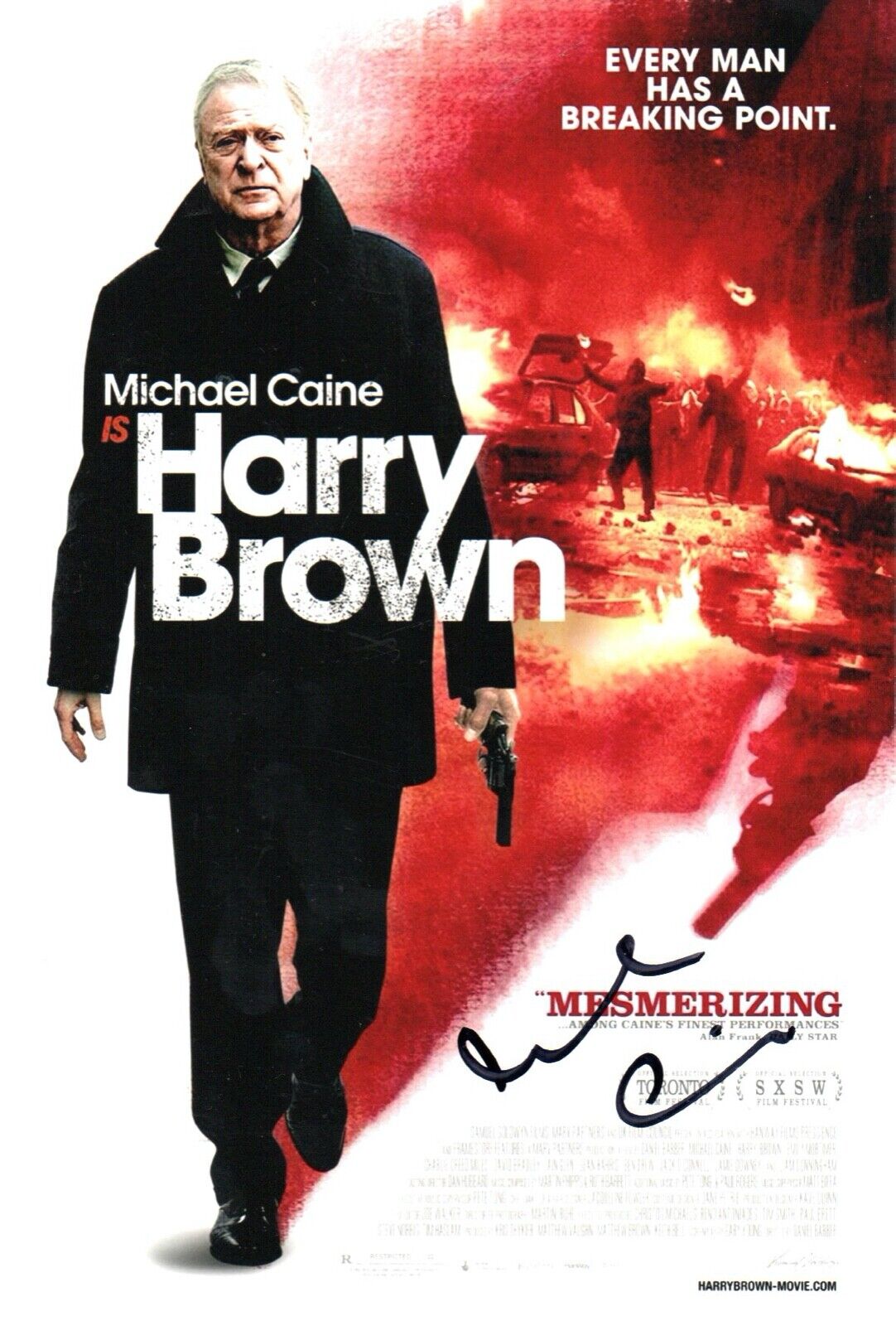 Michael Caine Signed 12x8 Photo Poster painting Harry Brown Autograph