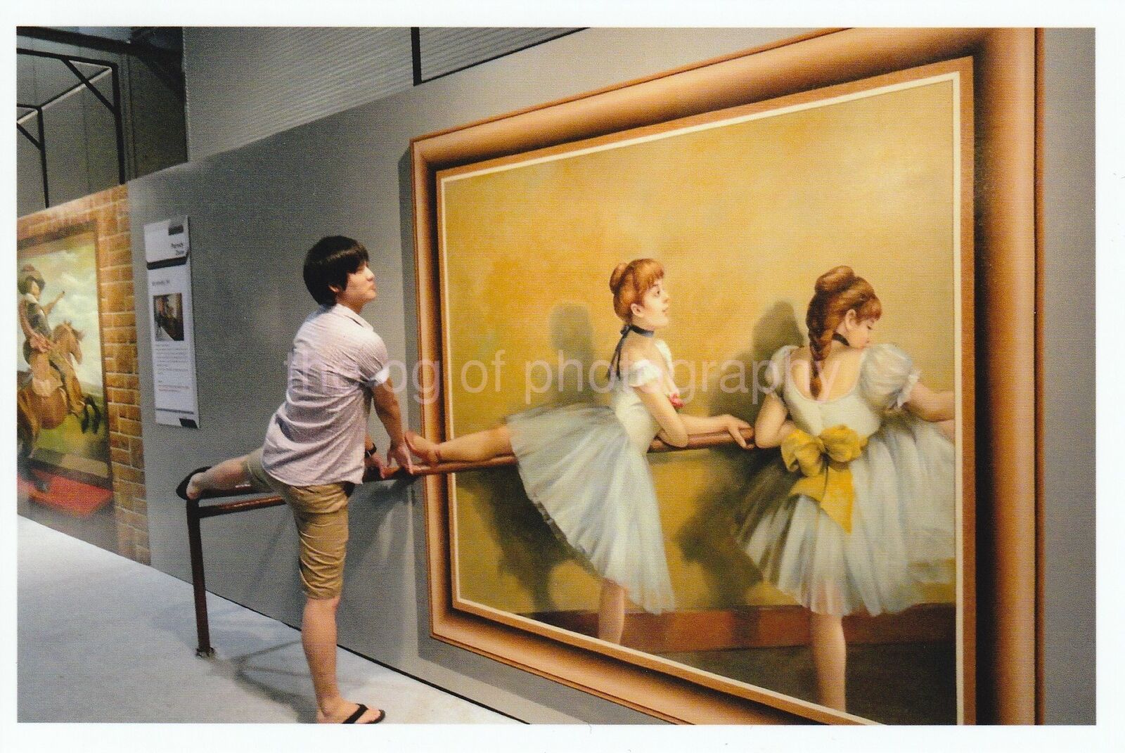 Dancers TRICK ART Museum ORIGINAL FOUND Photo Poster painting ColorPainting 86 25