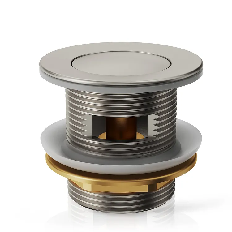 EVERSTEIN Overflow Pop Up Bathtub Drain Brushed Nickel