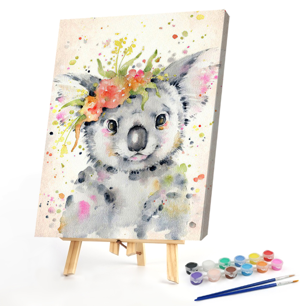 

40*50CM - Paint By Numbers - Color Flower Koala, 501 Original