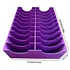 Diamond Art Baggie Holder Large Capacity 20-Grid Diamond Painting Drill Bag Storage Box with Multiple Layers for Organizing Tools Art Supplies And Additions (Purple)