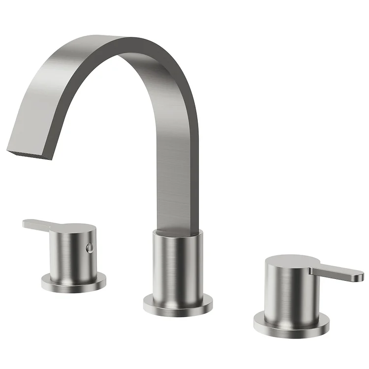 SFS-1115-NK The EVERSTEIN stainless steel waterfall basin double-handwheel faucet Brushed Nickel