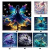 (Multi-Style) Colorful Butterfly Girl-11CT Stamped Cross Stitch 40*40cm