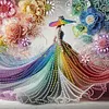 Elegante Dame - speziell geformte Diamond Painting - 30*30cm