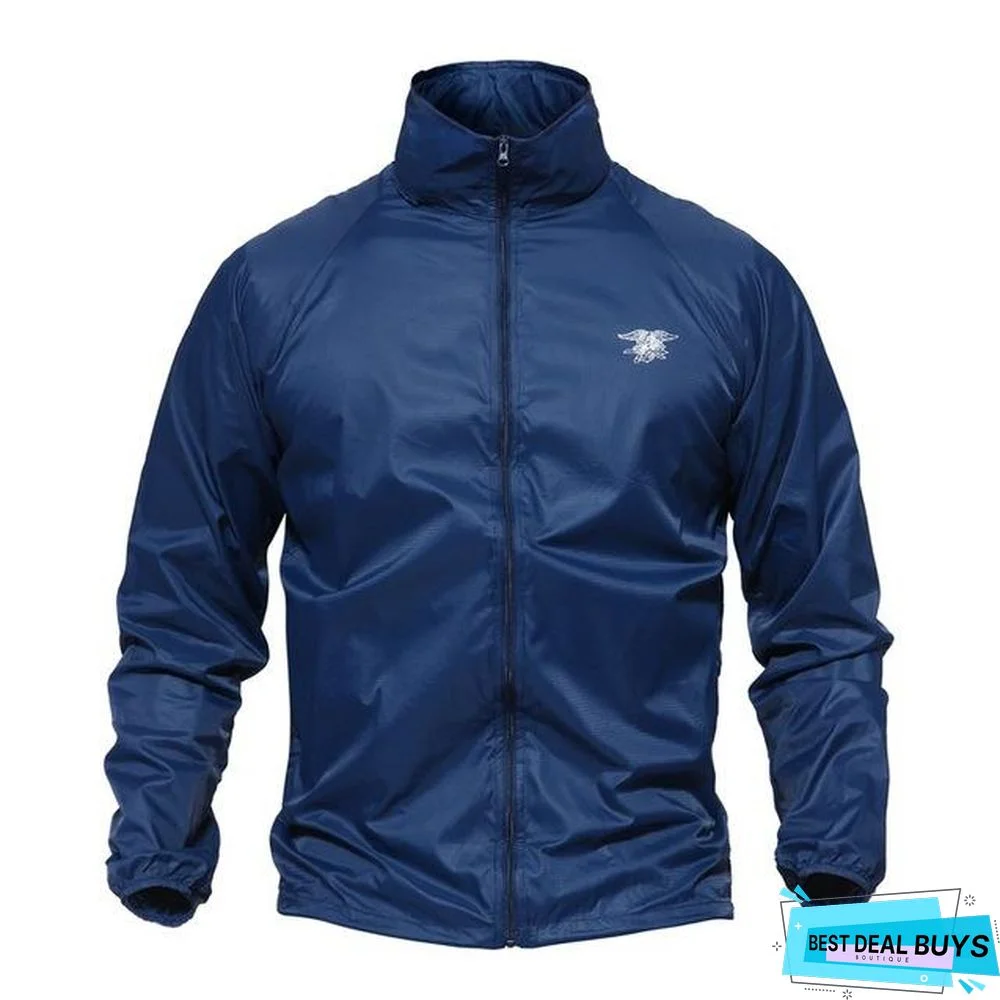 Men Lightweight Military Skin Windbreaker Waterproof Tactical Raincoats Windproof Army Outerwear Jackets