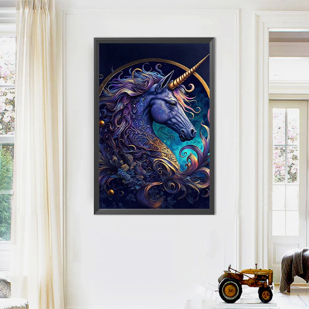 Partial AB Diamond Painting - Full Round Drill - Unicorn(Canvas|45*65cm)