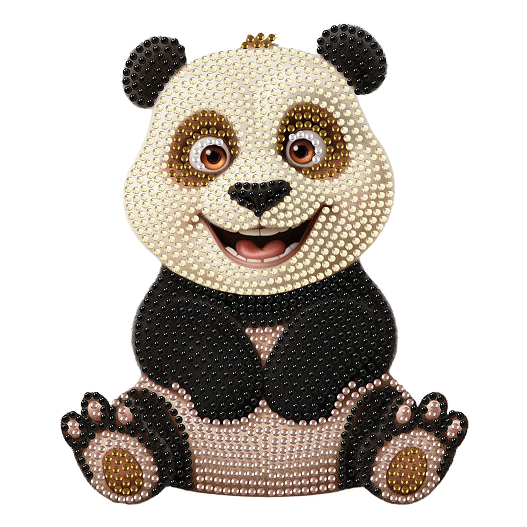 Acrylic Shaking Head Desktop Diamond Art Kits for Adults Beginner (Panda)