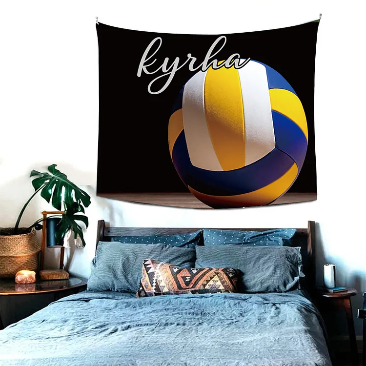 Personalized Kid Volleyball Nursery Tapestry|T17