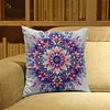 Mandala Purple Cross Stitch Pillow Cover Kit 11CT Stamped 3-Strand Embroidery 45x45cm tapestrymarket