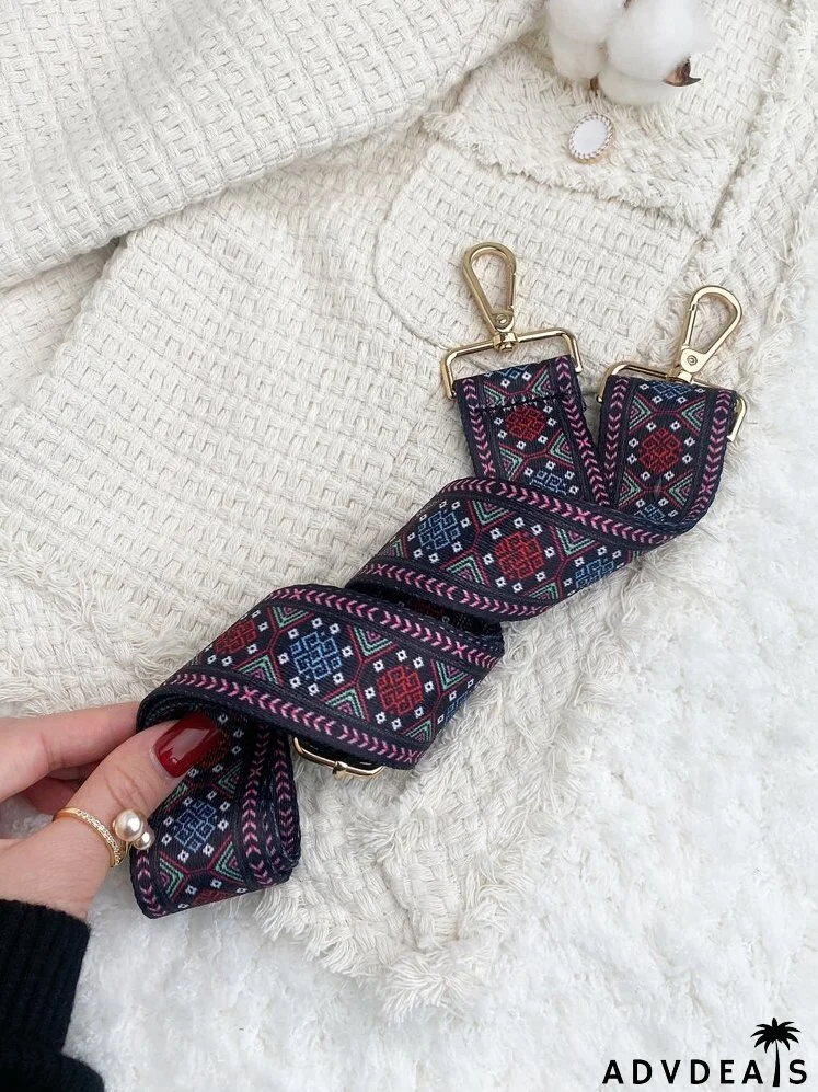 Colorblock Geometric Graphic Bag Strap