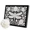 DIY Pearl Painting Dragonfly for Home Wall Decor with Frame(20x30cm)