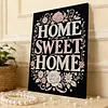 DIY Pearl Painting Home Sweet Home for Home Wall Decor with Frame(30x40cm)