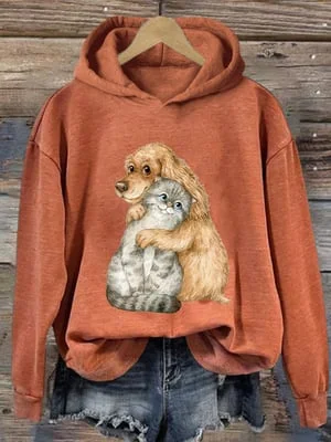 Women's Animal Print Casual Long Sleeve Sweatshirt