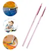 2Pcs Digital Oil Painting Brush Set Lightweight Soft Head Nylon Bristles Brush Non-Slip Professional Watercolor Brushes  Painting Supplies (Pink)