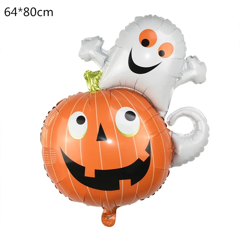 Halloween Pumpkin Ghost Balloons Halloween Decorations Spider Foil Balloons Inflatable Toys Bat Globos Halloween Party Supplies