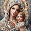(Pre-Framed)Virgin Mary-Special Shape Diamond Painting Kit(30x30cm)